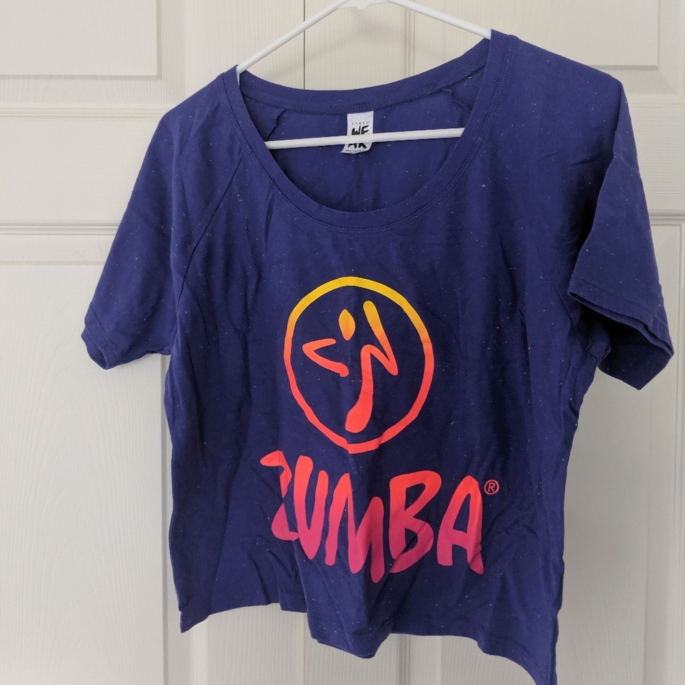 Ombre Zumba Vibes Crop Short Sleeve Tee